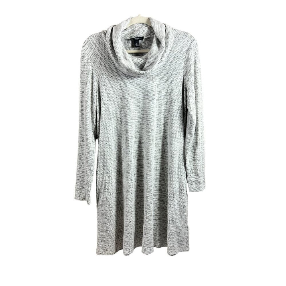 AGB Dress Women's Cowl Neck Long Sleeve Knee Length Dress